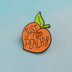 Cartoon Peach Fruit Shaped Brooch Accessories