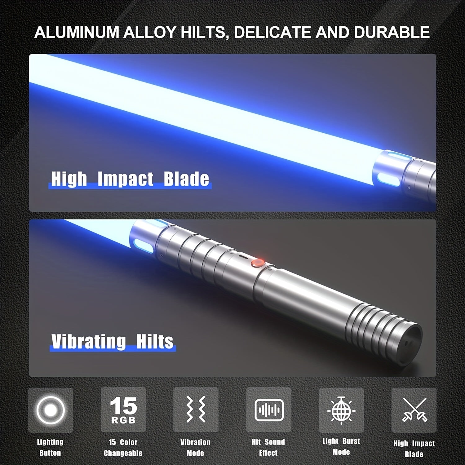 Kids Cosplay Lightsaber 2pcs Set Rechargeable 3 Modes Birthday Hal