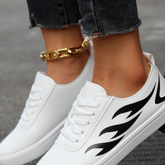 Women's Lightweight Lace-up Casual Flats Comfy Walking Shoes