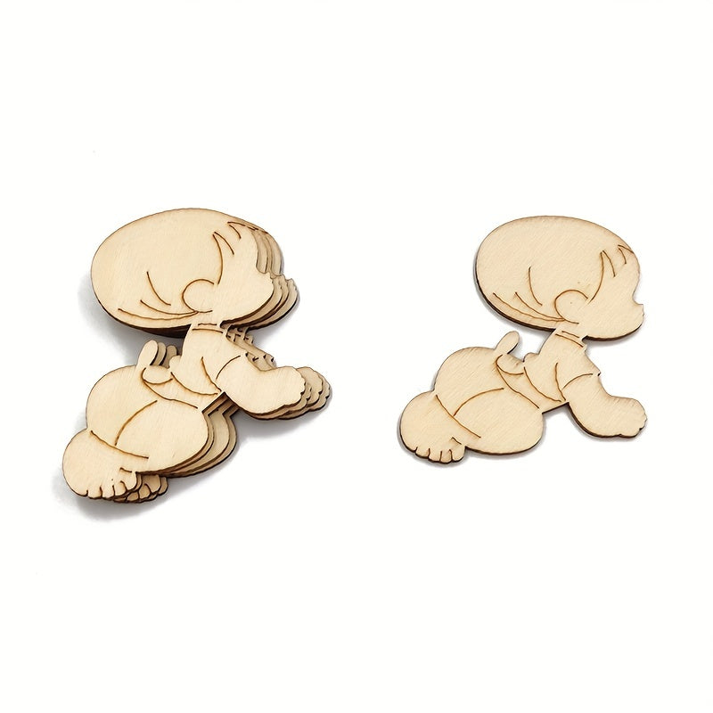 5pcs Wooden Shapes for Painting Decoration
