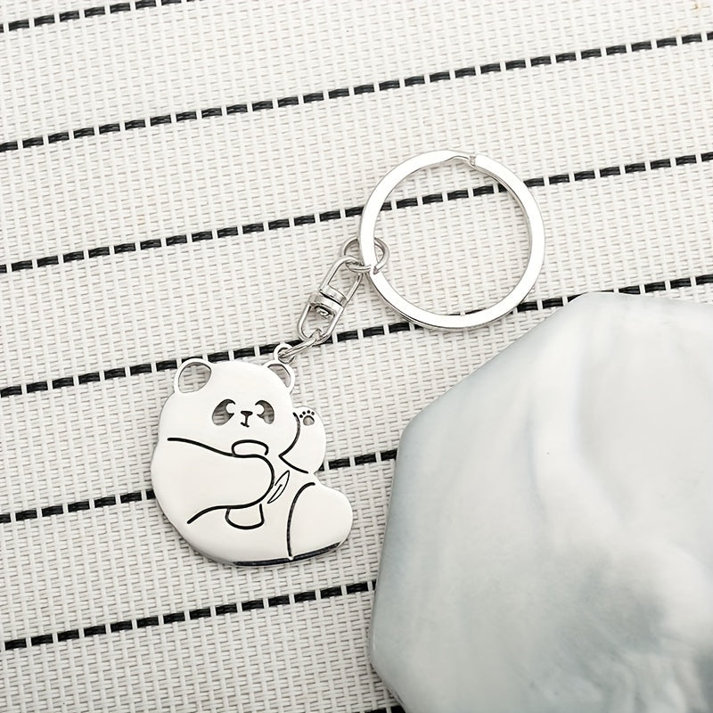 Cartoon Panda Keychain Bag Ornaments Gift Car Key Ring Charms