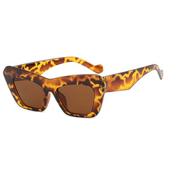 Cat Eye Wide Temple Hip Hop Sunglasses