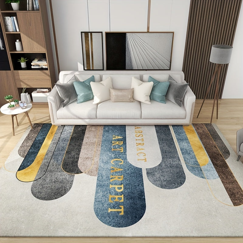 Geometric 6'X8 5' Area Rug Distressed Modern Design