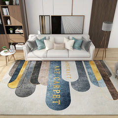 Geometric 6'X8 5' Area Rug Distressed Modern Design