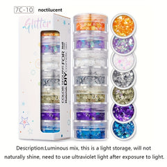 7 Layer Glitter Nail Makeup Crafts DIY Body Makeup Material