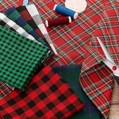 8pcs Plaid Cotton Fabric Squares Bundles 19 24 89 Cm Quilting Fabric
