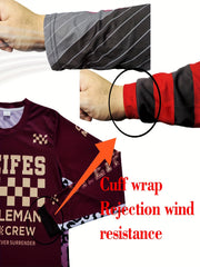 Moisture Wicking Cycling Tee Long Sleeves Round Neck Quick Drying T Shirt