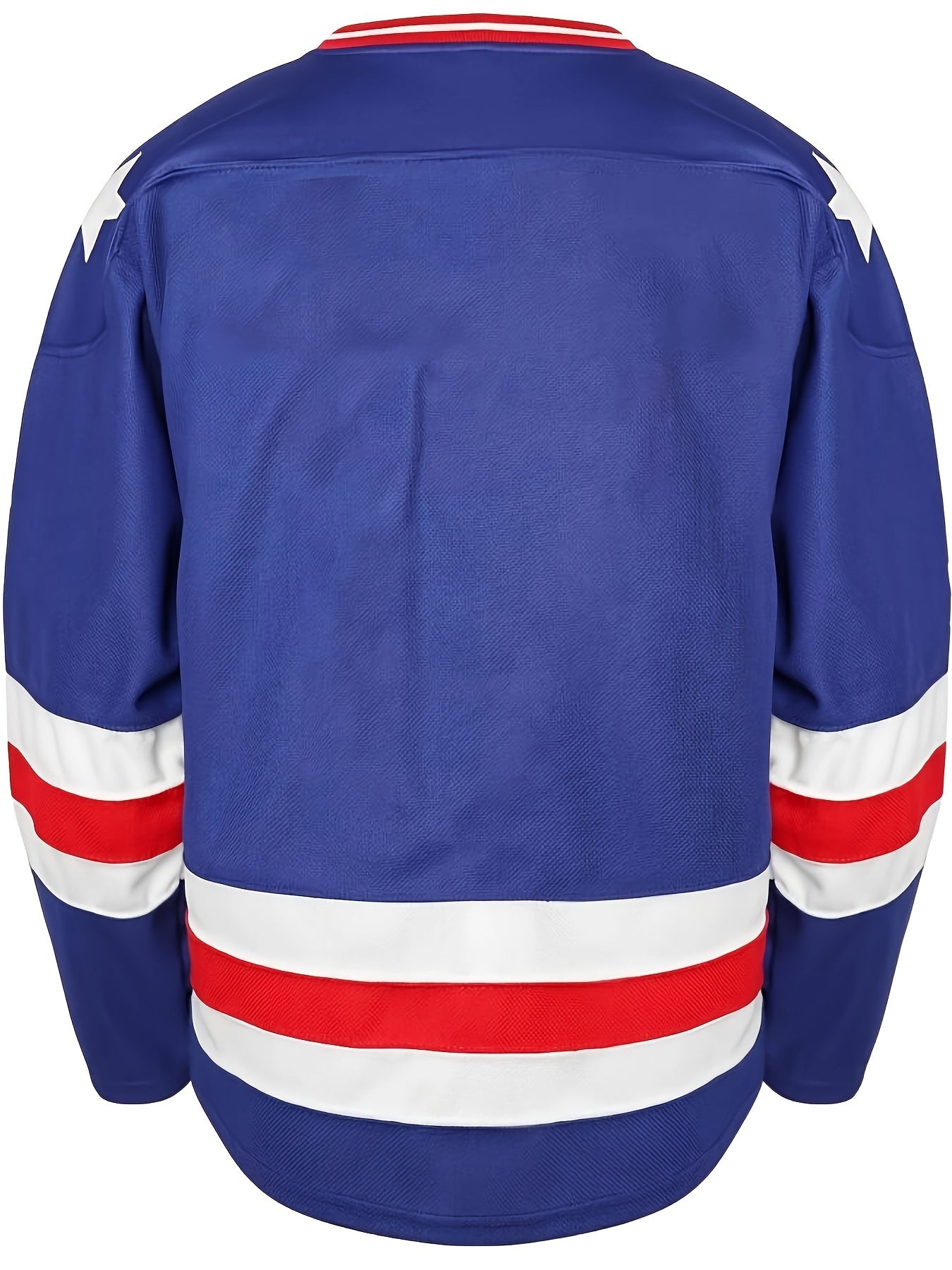 Men's Stripe Long Sleeve Ice Hockey Jersey Retro Classic Embroidery