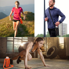 Water Bottle Portable Storage Bag with Adjustable Shoulder Belt