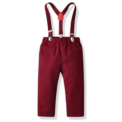 Baby Boys Gentleman Outfit Suspender Pants Wedding Birthday Party