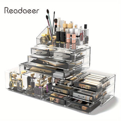 4 Layer Makeup Organizer with 12 Drawers Stackable Cosmetic Storage