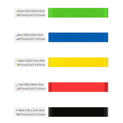 5pcs 5 Level Elastic Resistance Band for Home Gym & Yoga with Storage Bag