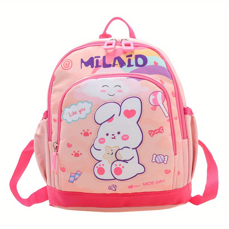 Kindergarten School Bag for 3-5yr Boys and Girls, Lightweight Cartoon Rabbit Bag