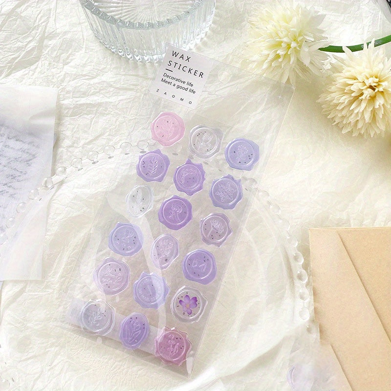 3D Sealing Wax Stickers - DIY Envelope Sealing Magazine Decor - Transparent