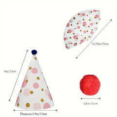 8pcs Adult Birthday Party Hats, Party Supplies & Decorations