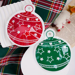 10pcs Christmas Double Santa Hat Holiday Party Self Adhesive Bag