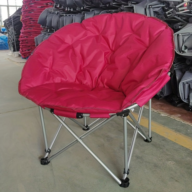 Folding Camping Chair Steel Pipe Moon Chair Portable Beach Chair