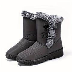 Womens Snow Boots Waterproof Fur Lined Ankle Booties Slip On Winter Shoes