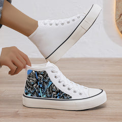 Animal Print Plush Lined Chunky Sneakers