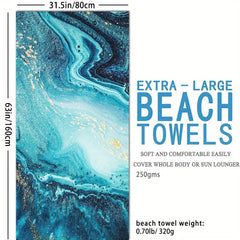 Tie Dye Absorbent Beach Towel Holiday Beach Accessories Large Towel