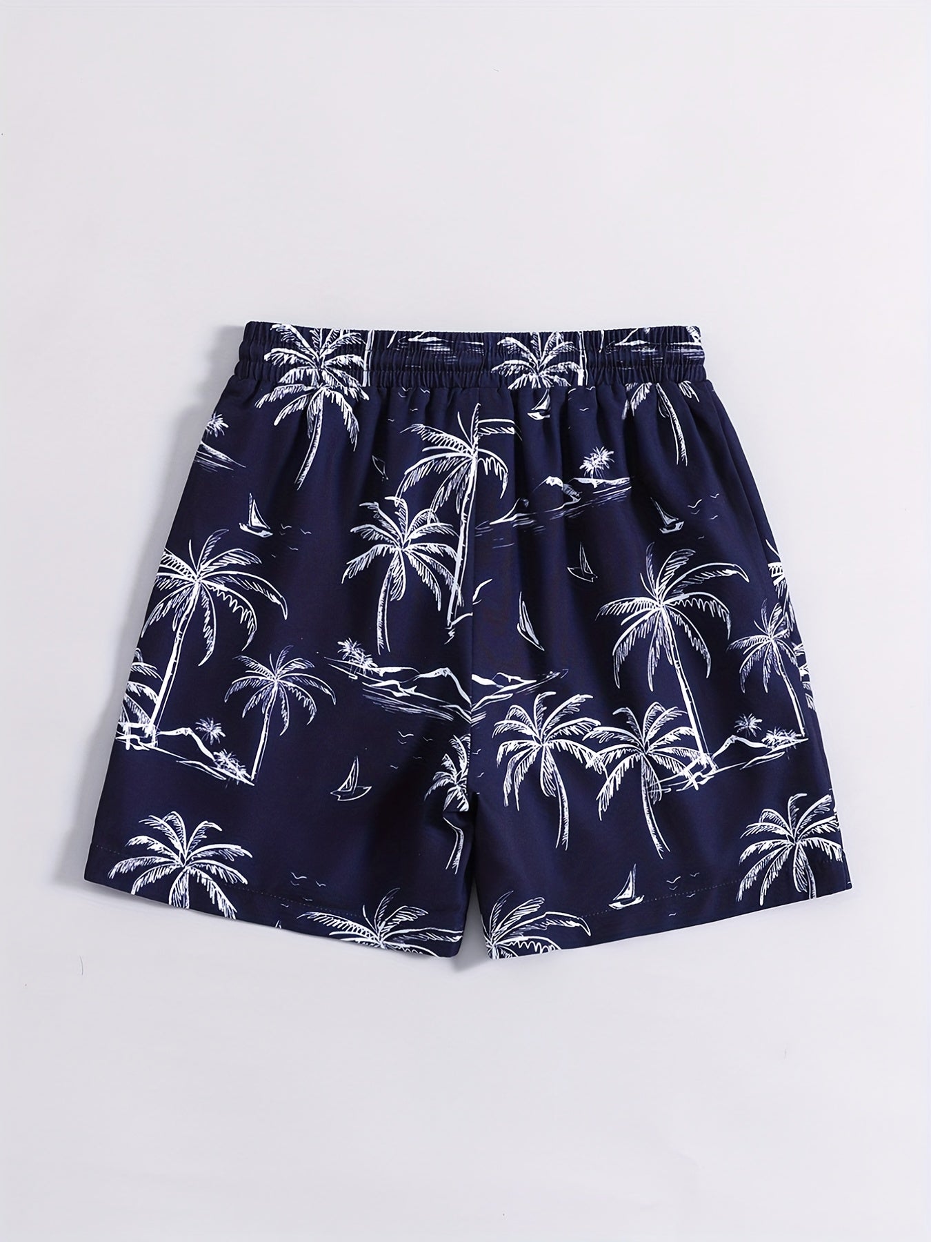 Boys Swim Trunks Coconut Tree Print Beach Pants