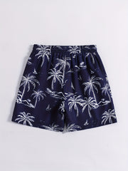 Boys Swim Trunks Coconut Tree Print Beach Pants