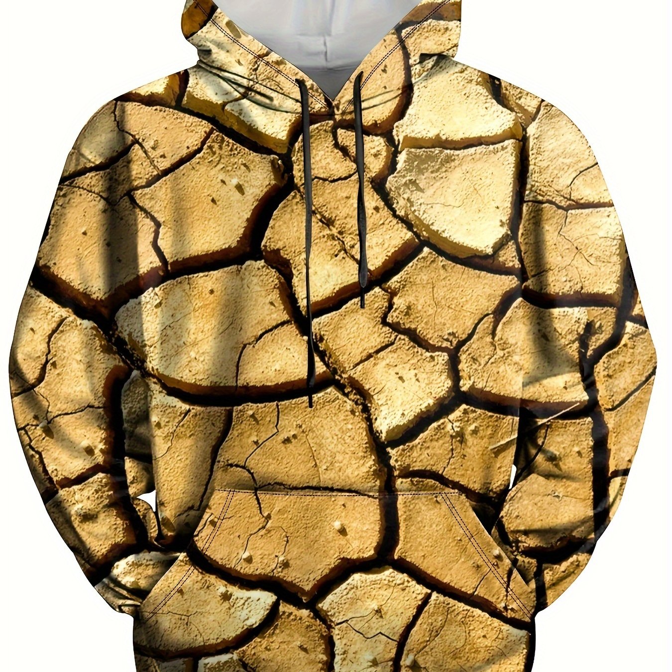 Chapped Soil 3D Print Hoodie Men Graphic Hoodie - Comfy Loose Pullover