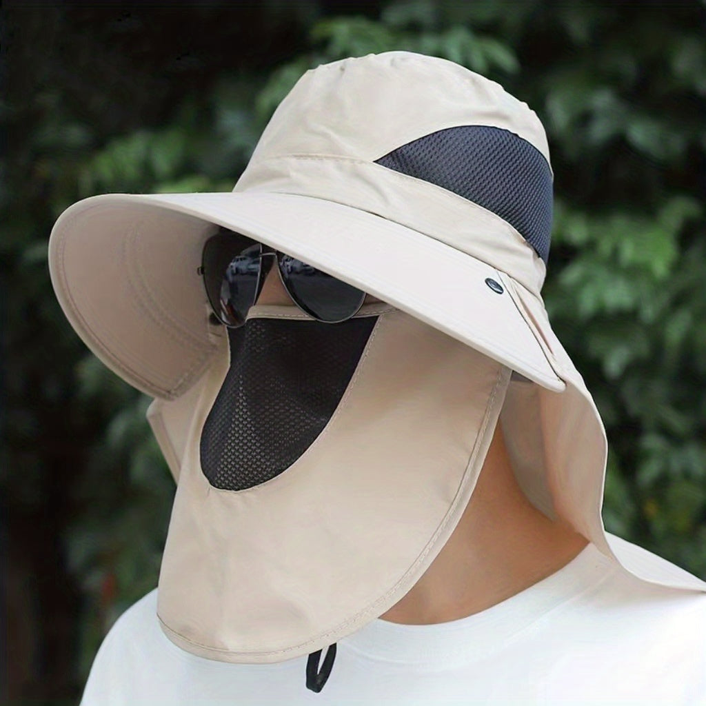 Men's Sun Protection Hat with Neck Guard