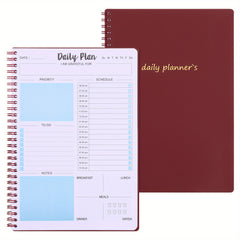 Daily Planner Undated To Do List Notebook With Hourly Schedule
