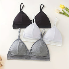 3Pcs Wireless Push Up Everyday Bra Women's Lingerie
