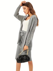 Button Decor Knit Skirt for Women