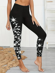 Graphic Print Stretch Leggings
