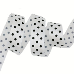 Polka Dot Printed Satin Ribbons 25mm 2 Yards Wedding Gift Wrapping Decoration