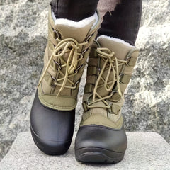 Women's Double Block Fur Snow Boots Warm Anti Slip Outdoor Hiking Boots