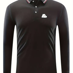 Bear Pattern Men's Casual Long Sleeve Shirt