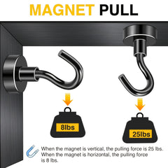 10pcs Magnetic Hooks 25Lbs Strong for Kitchen Home Office Garage