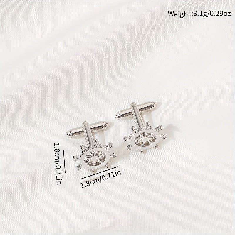 Stainless Steel French Business Men's Cufflinks