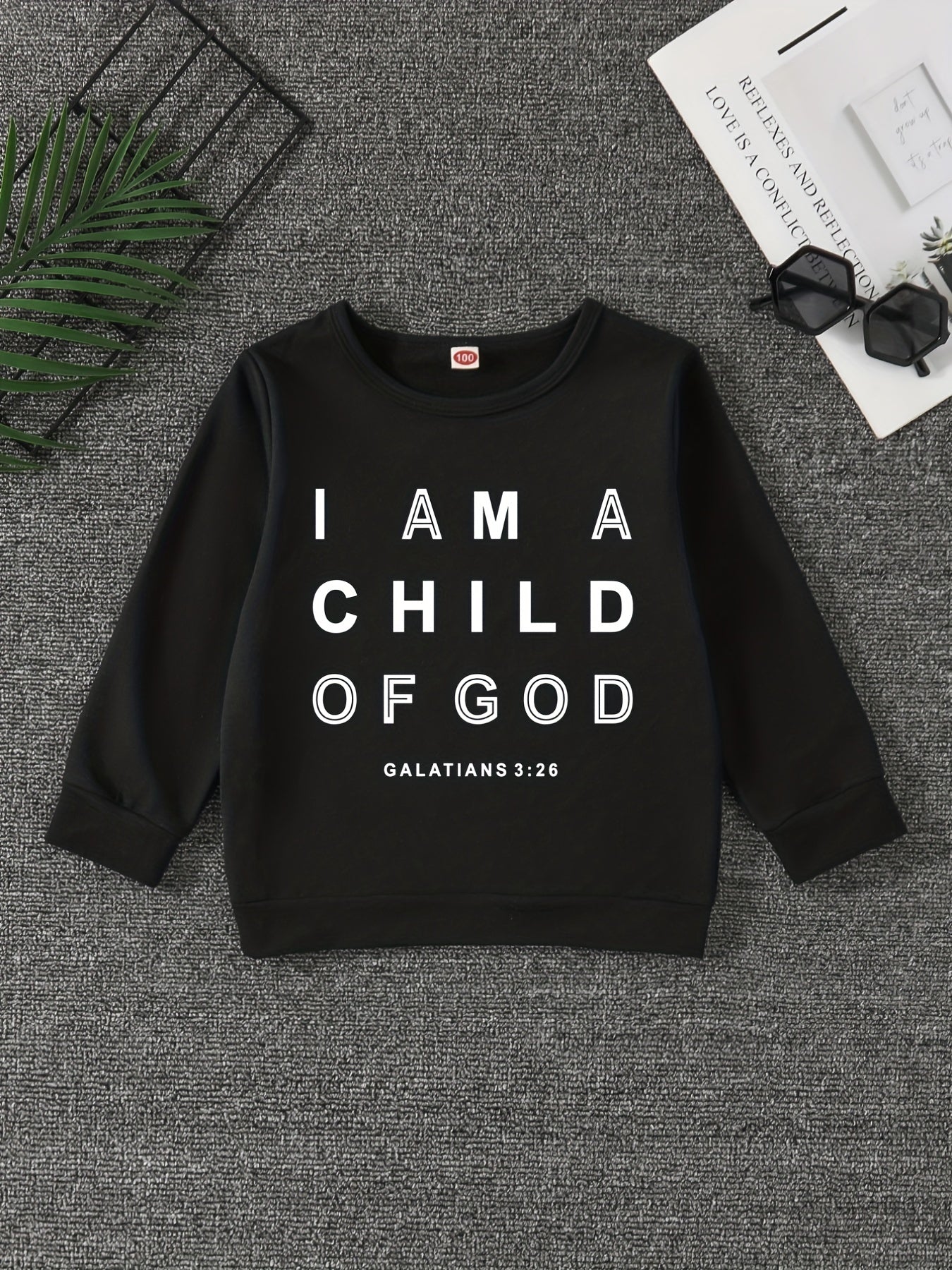 Child of God Boys Sweatshirt Long Sleeve Crew Neck Casual Top