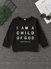 Child of God Boys Sweatshirt Long Sleeve Crew Neck Casual Top