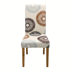 6pcs Printed Elastic Chair Covers Dining Chair Slipcovers for Home Decor
