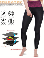 High Waist Sauna Leggings Workout Pants With Zippered Pocket