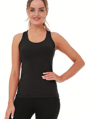 3 Pack Women's Athletic Racerback Sports Tank Tops Compression Sleeveless Shirts