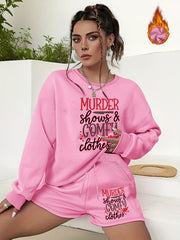 Halloween Women's Sweatshirt & Shorts Set