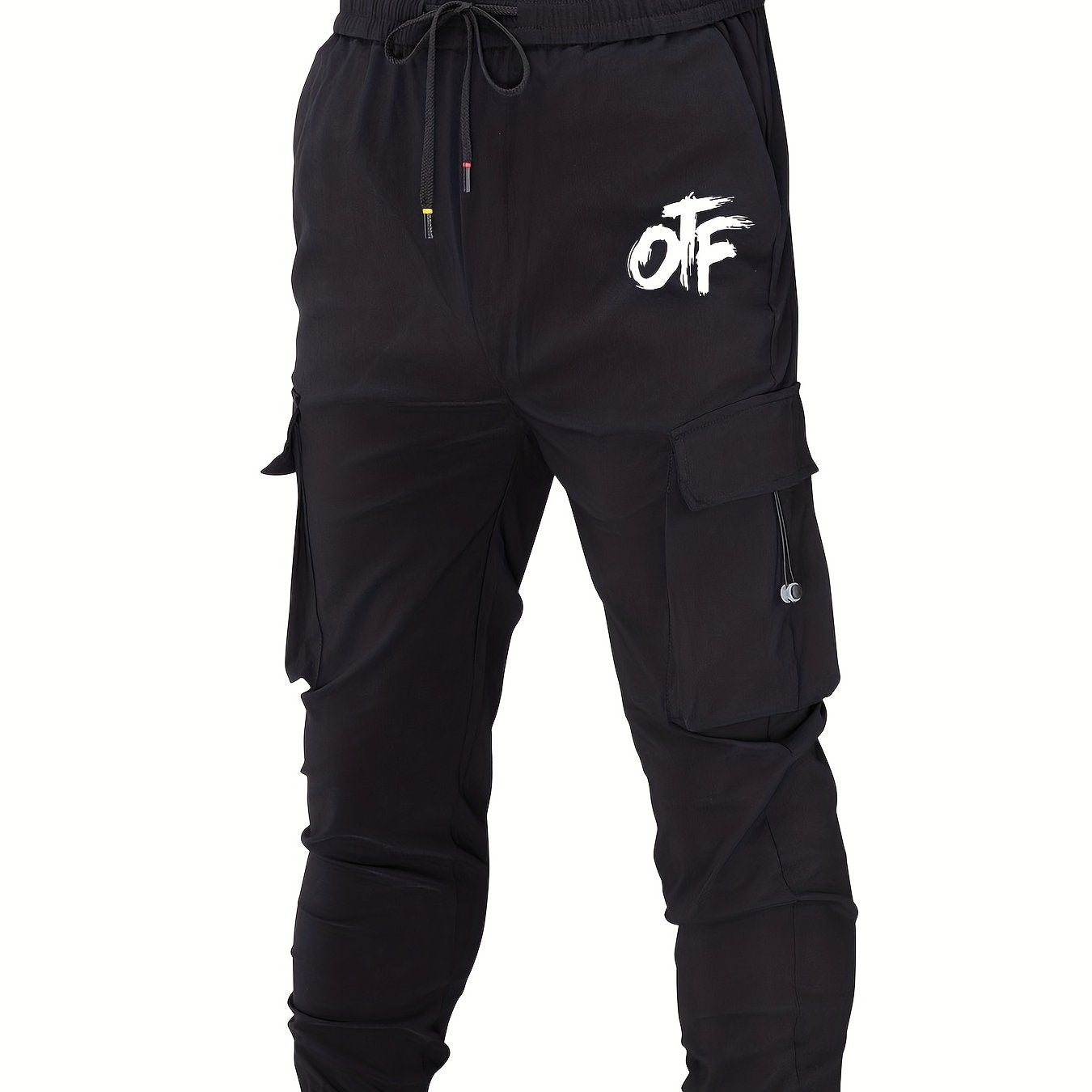 Men's Cotton Cargo Pants Drawstring Joggers