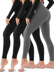3pcs High Waisted Sport Leggings For Women Soft Tummy Control Pants