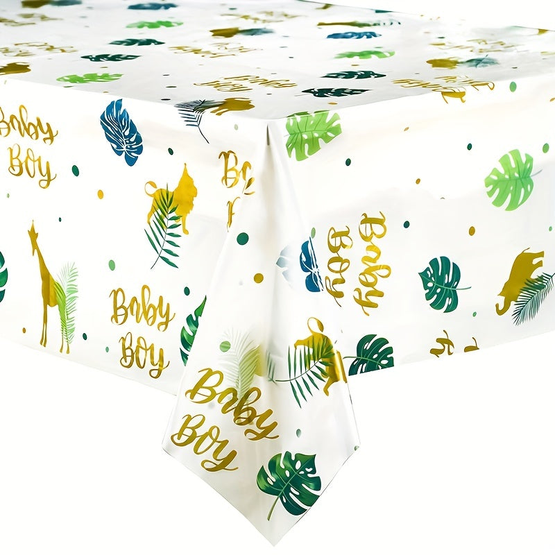 Baby Boy Themed Party Tablecloth - Birthday Party Supplies