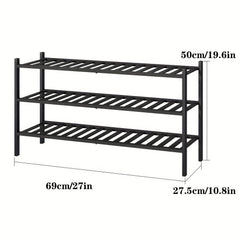 3 Tier Bamboo Shoe Rack Organize Shoes Clothes with Ease