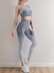 Gradient Sports Bra & Leggings Set for Yoga Workout
