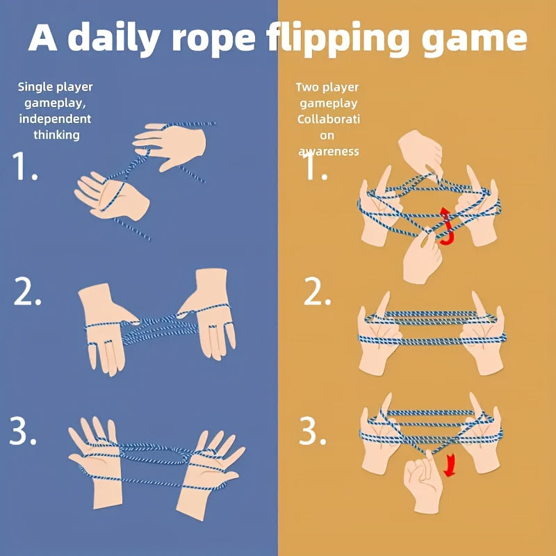 Interactive Rope Games for Kids Educational Toy Fine Motor Skills Outdoor Fun