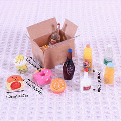 Mini Express Box Mini Food and Beverage Set Kitchen Toys 1 12 Doll